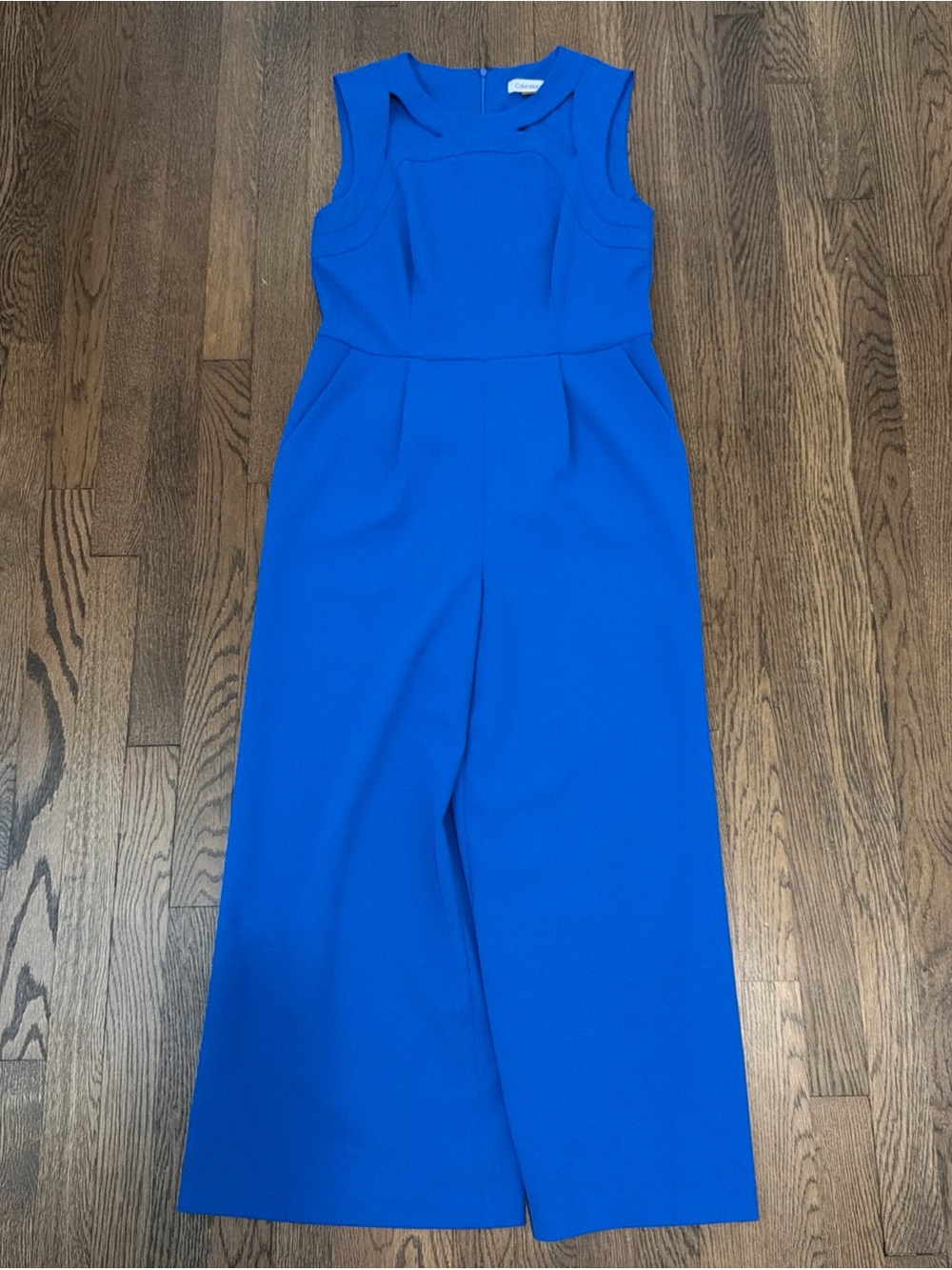 Calvin Klein Sleeveless Royal Blue Jumpsuit - Size 10